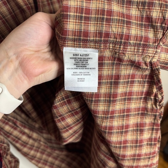 Columbia Men’s Big And Tall Plaid Button Down Shirt 2XT Tall Outdoor XXLT - Picture 4 of 4